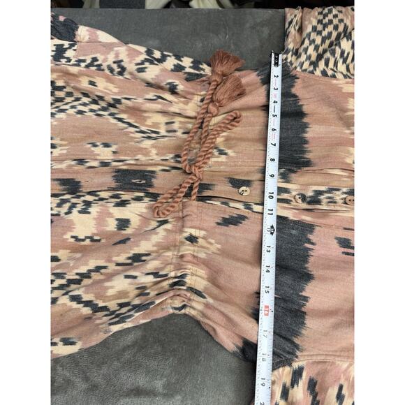 Ulla Johnson Dari Ikat-Jacquard Cotton-Canvas Shirt Dress Light Pink US 4 - Picture 8 of 13